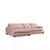 Atelier del Sofa Ugaona garnitura River 105x90x150cm Roze