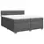 vidaXL Box spring postelja z vzmetnico temno siva 200x200 cm blago