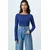 Trend Alacati Stili Ženska bluza Alc-X14395, Tamnoplava