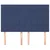 Vidaxl Vzglavje postelje modro 144x5x118/128 cm blago