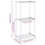 Cijevna polica s pohranom Bijelo 42,5 x 27 x 91,5 cm Aluminij