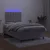 Vidaxl Box spring postelja z vzmetnico LED sv. siva 120x190 cm žamet