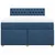 Vidaxl Box spring postelja z vzmetnico modra 140x200 cm blago