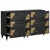 Kreveta s ladicama 2 pcs Crna 60 x 33 x 75 cm Čvrsto drvo manga