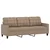 3-dijelni set sofa s jastucima boja cappuccina od umjetne kože