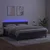 Vidaxl Box spring postelja z vzmetnico LED temno siva 160x200 cm žamet