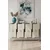 Hanah Home komoda Seza 120, 120 cm, bela / travertin / srebrna