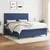 Vidaxl Box spring postelja z vzmetnico modra 180x200 cm blago
