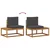 Set vanjskih sofa 3 kom. Prirodna