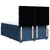 Vidaxl Box spring postelja z vzmetnico modra 140x190 cm blago