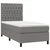 Vidaxl Box spring postelja z vzmetnico LED temno siva 100x200 cm blago