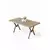 HANAH HOME Trpezarijski sto Akort Atlantic Pine Brown