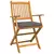 Sklopiva stolica s jastukom 4 pcs Siva 49 x 57,5 x 92 cm