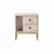 Hanah Home Noćni ormarić Glimmer, 45.2 x 50 x 29.5 cm, Krem