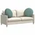 Jastučići za sjedenje 2 pcs Morska zelena O 40 x 13 cm Baršun