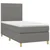 Vidaxl Box spring postelja z vzmetnico temno siva 90x190 cm blago