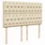 Vidaxl Box spring postelja z vzmetnico krem 140x200 cm blago