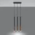 Sollux SL.0889 - Luster na sajli MOSAIC 3xG9/12W/230V crna/bakar