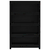 Ormarić za knjige Crna 80x35x126 cm od masivne borovine
