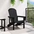 Adirondack stolica Crna 82 x 74 x 92 cm HDPE