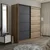 Hanah home Ormar Kale 180x210x52cm Bež-Antracit