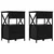 Noćni ormar 2 pcs Crni hrast 40 x 31 x 60 cm Konstruirano drvo