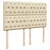 Vidaxl Box spring postelja z vzmetnico krem 140x190 cm blago