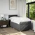 vidaXL Box spring postelja z vzmetnico temno siva 80x200 cm blago