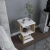 Hanah Home Carter Noćni stočić, 29.6x29.6x49.4cm, Bela-Hrast