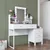 Hanah Home toaletni sto BJ152 sa ogledalom, 120 cm, beli