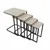 Hanah Home Tekerli set stolića (umetnuti), crna/travertin (4 kom)