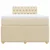 Vidaxl Box spring postelja z vzmetnico krem 120x200 cm blago