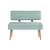 HANAH HOME Trpezarijski set Vina 0701 4 AtlanticGreen