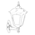 Opviq Spoljna zidna lampa BAP-68185-BSY-M4, 40 cm, E27, 40W, IP65, Crna
