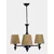 Opviq luster Mercure 3 Wicker, 3 × E27, crni