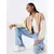 Womens Oversized 2 Tone College Terry Jacket Amber/White Sand