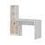 Hanah Home radni sto Viora, 150 cm, beli / orah