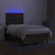 Vidaxl Box spring postelja z vzmetnico LED tem. rjava 120x190 cm blago