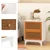 COSTWAY Boho Slog Nočna omara Stranska Miza 46 x 33 x 59,5 cm, (5000306799)