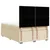 Vidaxl Box spring postelja z vzmetnico krem 140x190 cm blago