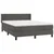 vidaXL Box spring postelja z vzmetnico temno siva 140x200 cm žamet