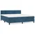 Den Box spring postelja z vzmetnico temno modra 180x200 cm žamet