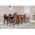 Venture Design Jedilna miza in stol komplet Dipp Polar miza 75x180x90 cm stol 54x88x44 cm črno rjava
