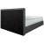 Carryhome POSTELJA Z VZMETNICO 120 cm  x 200 cm , tekstil temno siva