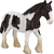 Črno-bel konj Mojo Clydesdale