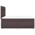 Vidaxl Box spring postelja z vzmetnico temno rjava 140x200 cm blago