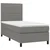 Vidaxl Box spring postelja z vzmetnico LED temno siva 100x200 cm blago