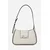 Usnjena torbica Karl Lagerfeld bela barva, A1W30149
