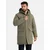 Ombre Classic mens long parka jacket - olive