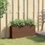 Vidaxl Vrtno korito z 2 loncema rjava 90x20x40 cm poli ratan